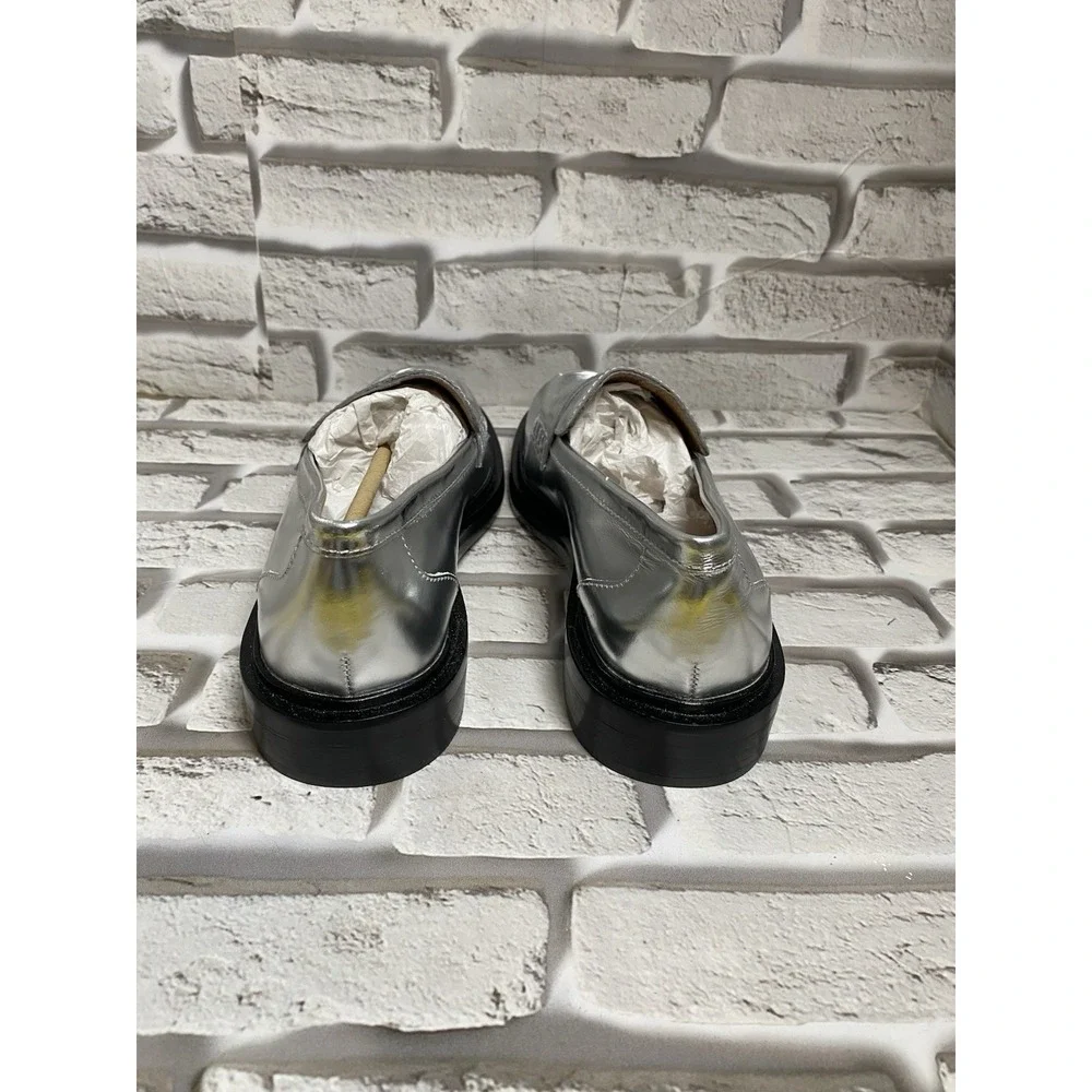Madewell The Vernon Loafer in Silver Slip On Comfortable Women's Size‎ 8.5